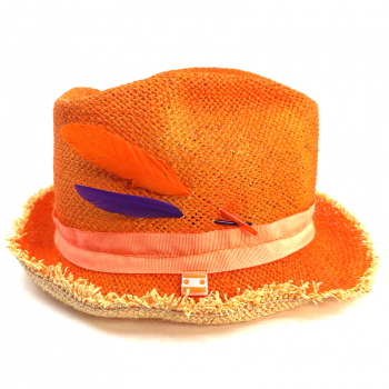 Ellen Paulssen Hut Newport, neonorange, front